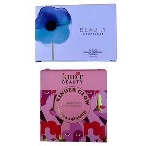 NIB Beauty by Popsugar Be Bright & Knd’r Beauty Highlighter Palette Bundle